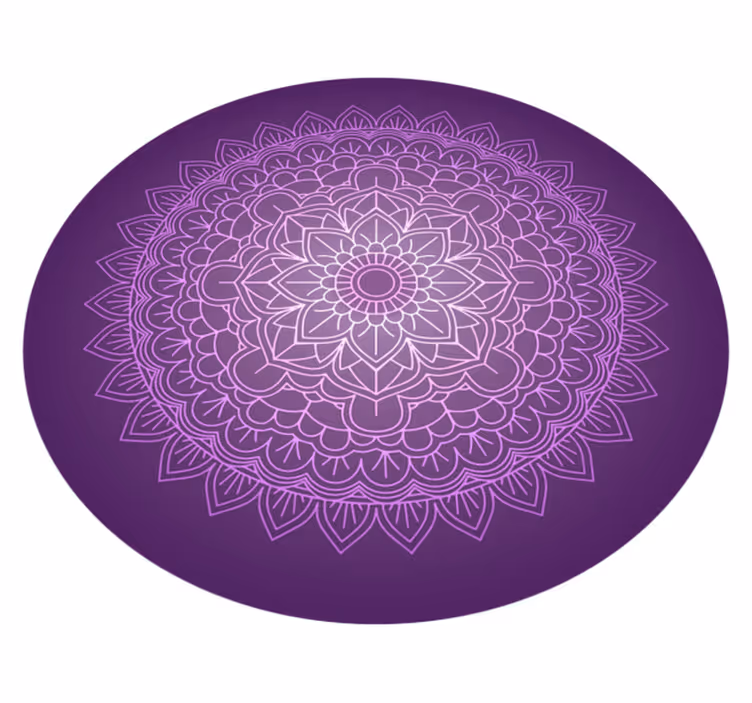 Vinyl tapijt mandala ronde ontwerp - TenStickers