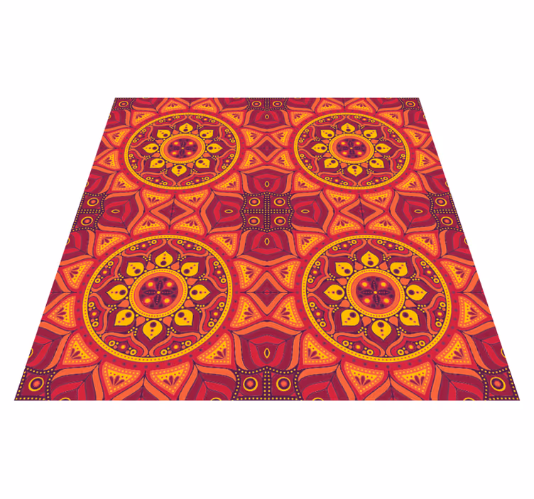 Vinyl tapijt mandala geïnspireerde symmetrie - TenStickers
