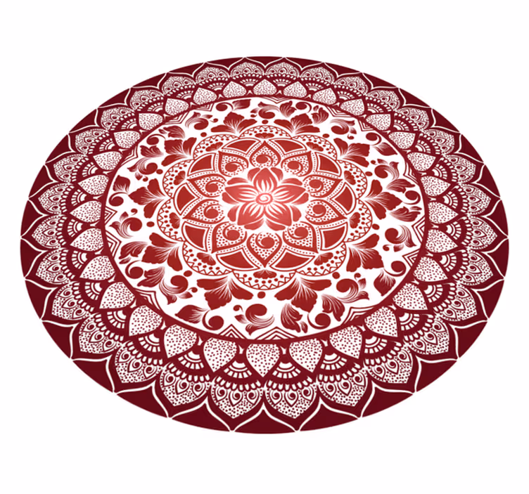 Vinyl tapijt mandala ingewikkeld mandala-embleem - TenStickers