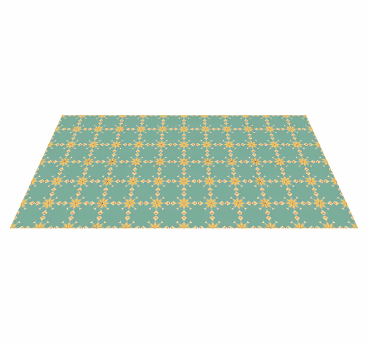 Geometrische keukeninrichting vinyl tapijt keuken - TenStickers