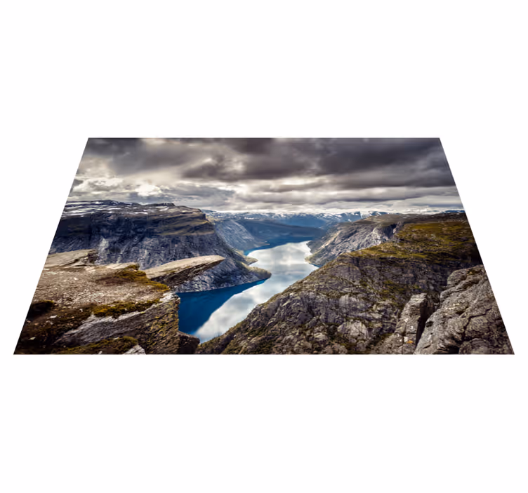 Luchtlandschap vinyl tapijt natuur - TenStickers