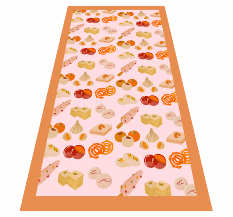 Culinair thema vinyl tapijt keuken - TenStickers