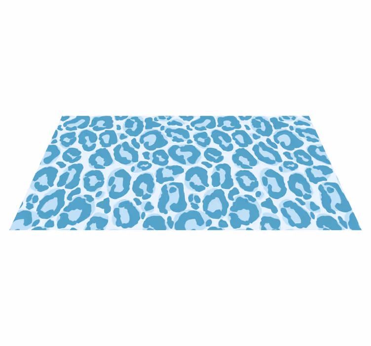 Blauwe giraffevlekken vinyl vloerkleed dierenprint - TenStickers