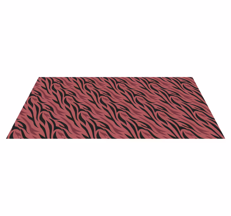 Abstracte zebragolven vinyl vloerkleed dierenprint - TenStickers