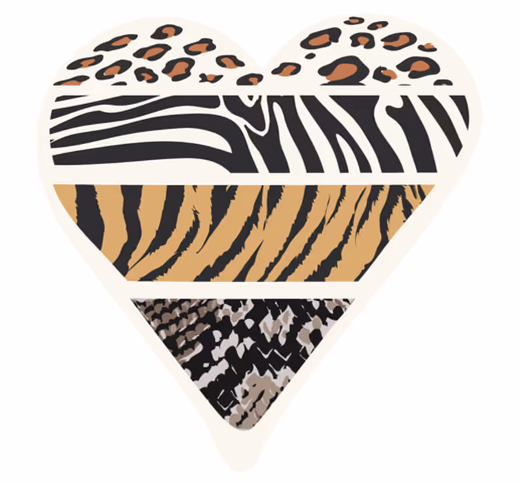 Safari hart vinyl vloerkleed dierenprint - TenStickers
