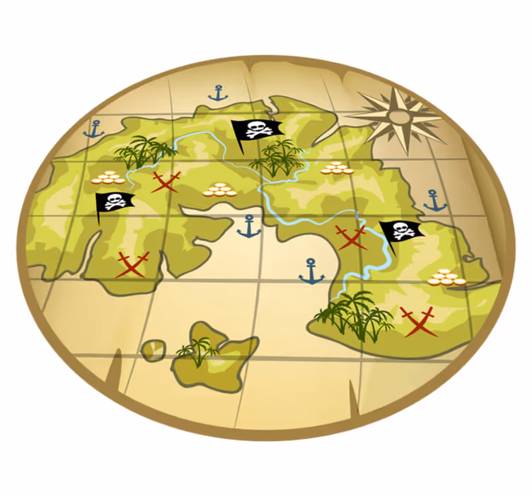 Schattenjacht avontuur vinyl tapijt spel - TenStickers