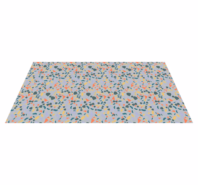 Levendige abstracte vormen marmeren vinyl tapijt - TenStickers