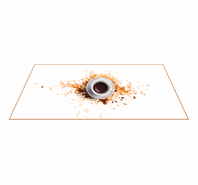 Gemorste koffie illusie vinyl tapijt keuken - TenStickers