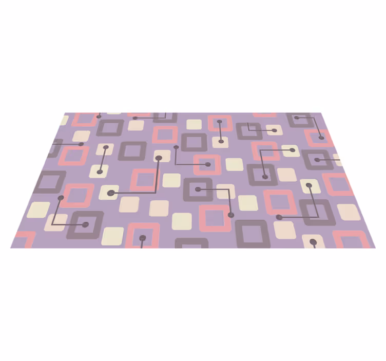 Geometrische circuits vinyl tapijt geometrisch - TenStickers