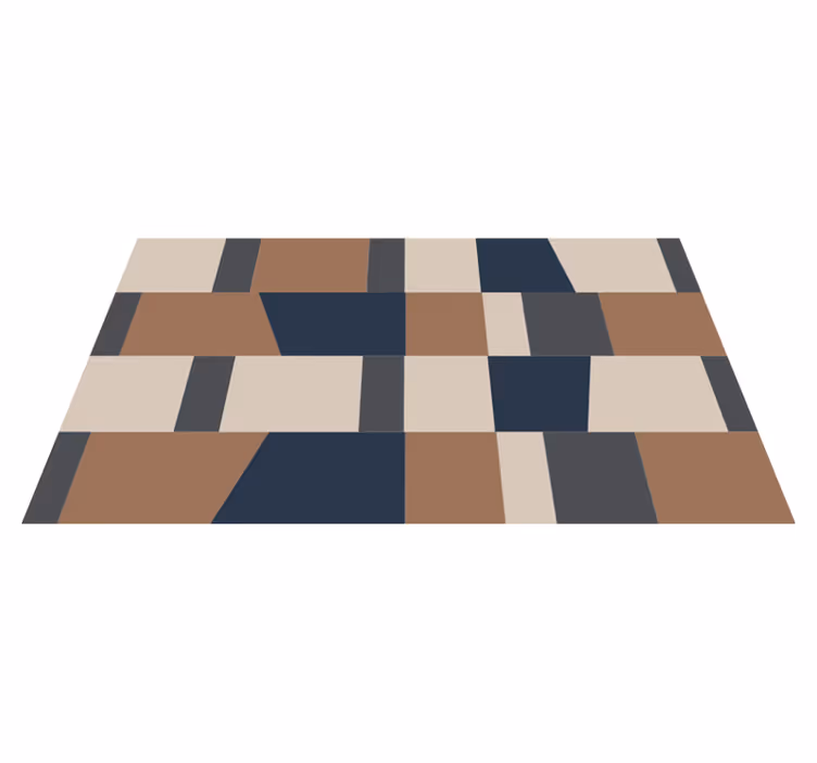 Geometrisch strepenpatroon vinyl tapijt strepen - TenStickers