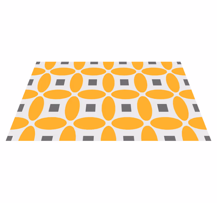 Geometrische cirkels vinyl tapijt geometrisch - TenStickers
