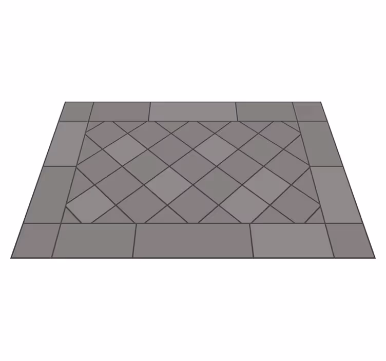 Betegelde geometrie vinyl tapijt tegels - TenStickers