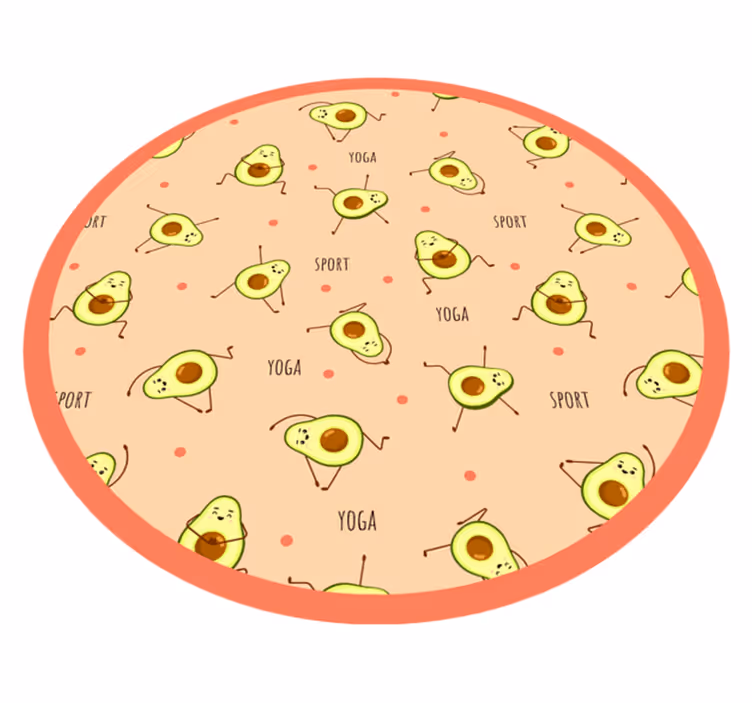 Avocado-activiteitenspel vinyl tapijt kind - TenStickers