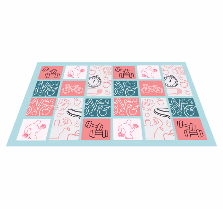 Speelse kinderdecoratie vinyl tapijt kind - TenStickers