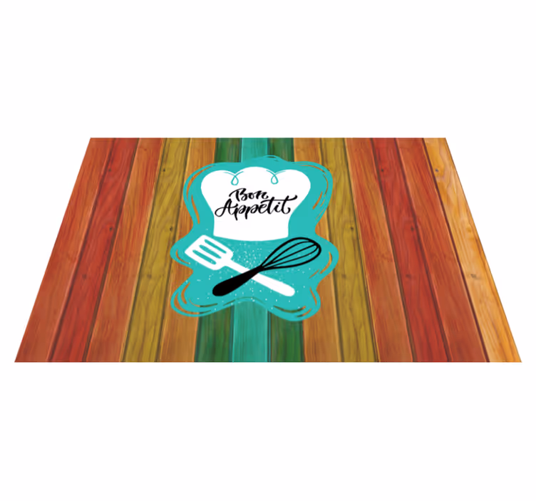 Bon appetit embleem vinyl tapijt zinnen en teksten - TenStickers