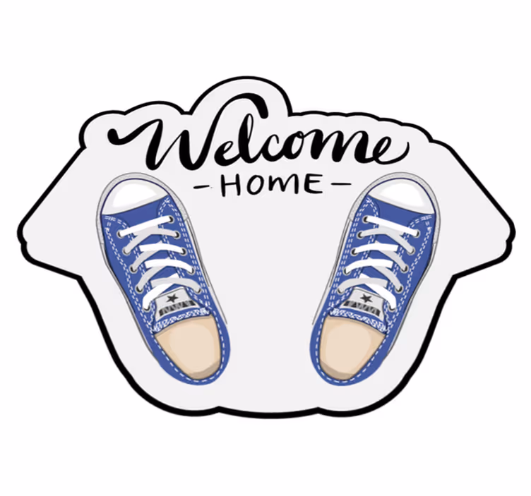 Welkom schoenen vinyl tapijt zinnen en teksten - TenStickers