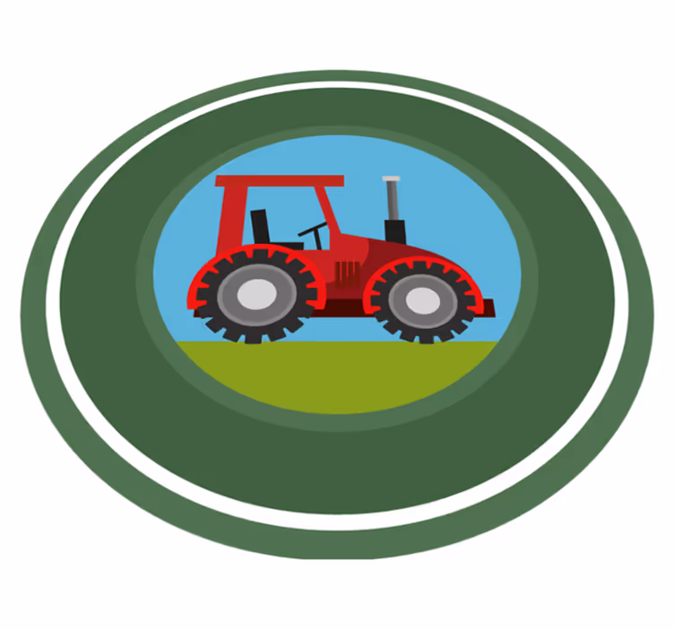 Tractor speeltuin vinyl tapijt kind - TenStickers