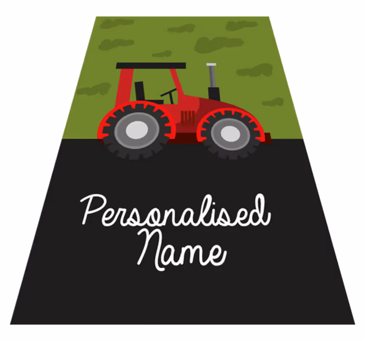 Aangepaste trekker vinyl tapijt met naam - TenStickers