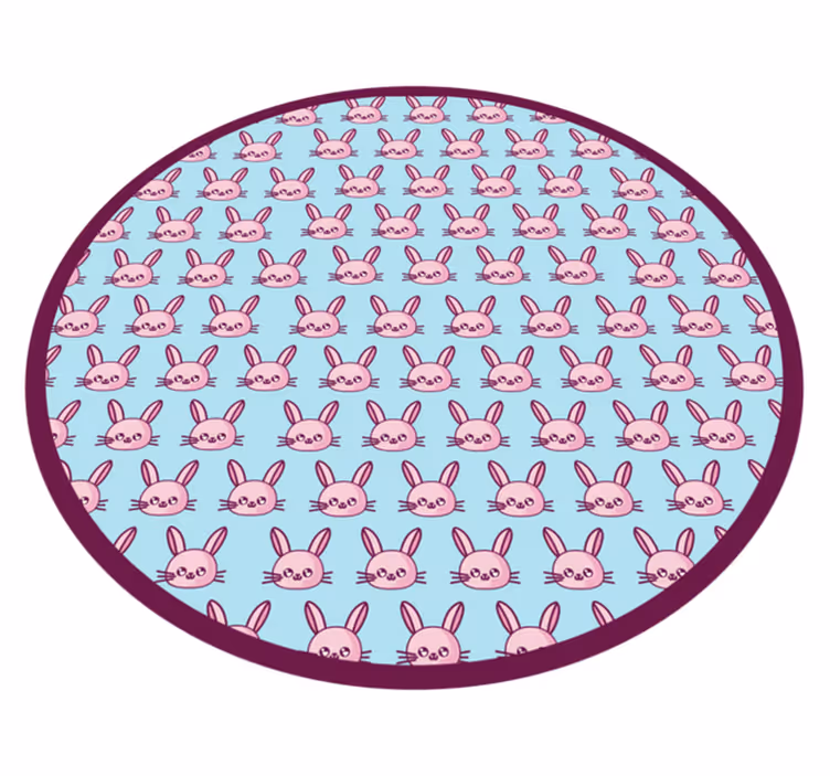 Konijnenspeeltuin vinyl tapijt baby - TenStickers