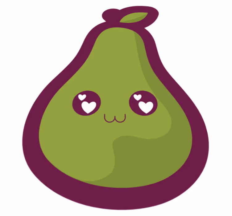 Schattig avocado-ontwerp vinyl tapijt baby - TenStickers