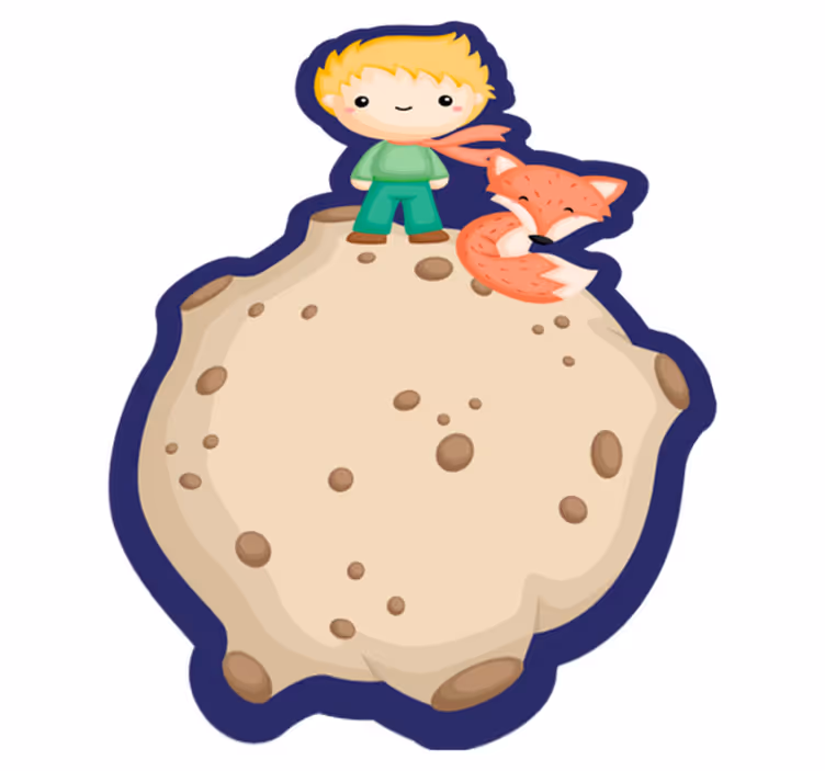 Cartoon ruimteverkenner vinyl tapijt kind - TenStickers