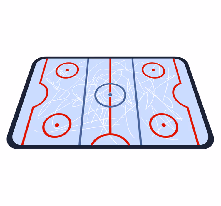 Hockey speelveld vinyl tapijt spel - TenStickers