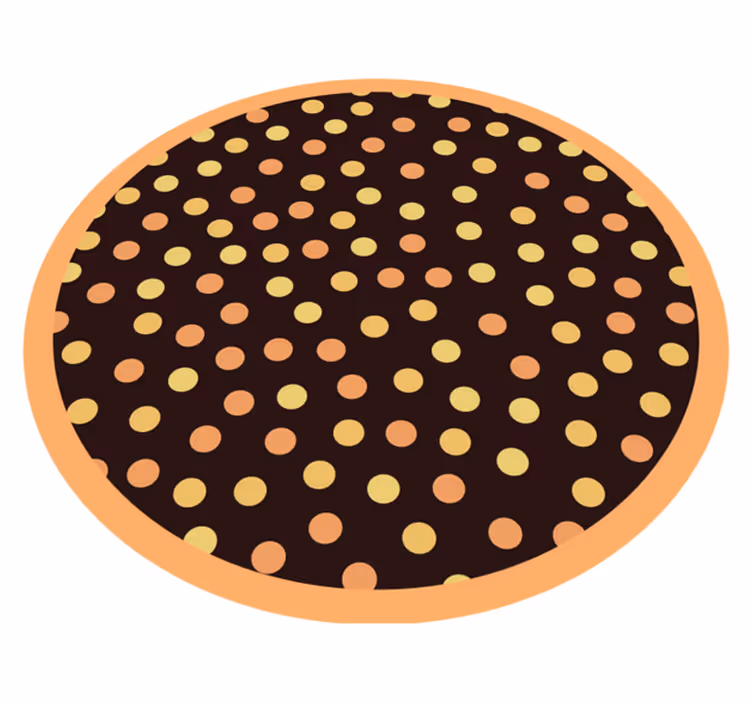 Gestippelde cirkel vinyl tapijt strepen - TenStickers