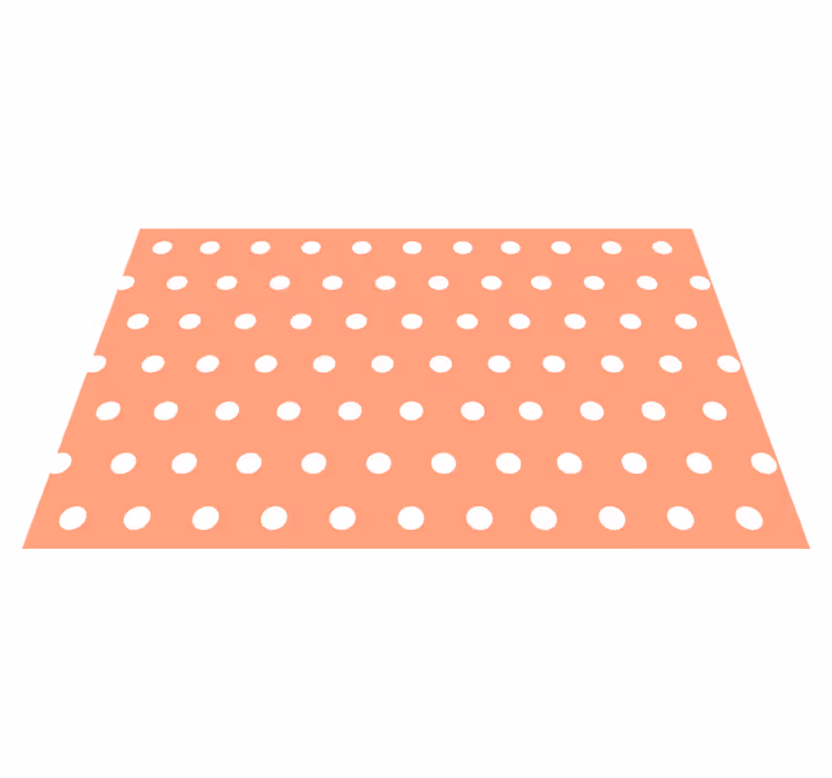 Perzikkleurige stippen vinyl tapijt slaapkamer - TenStickers