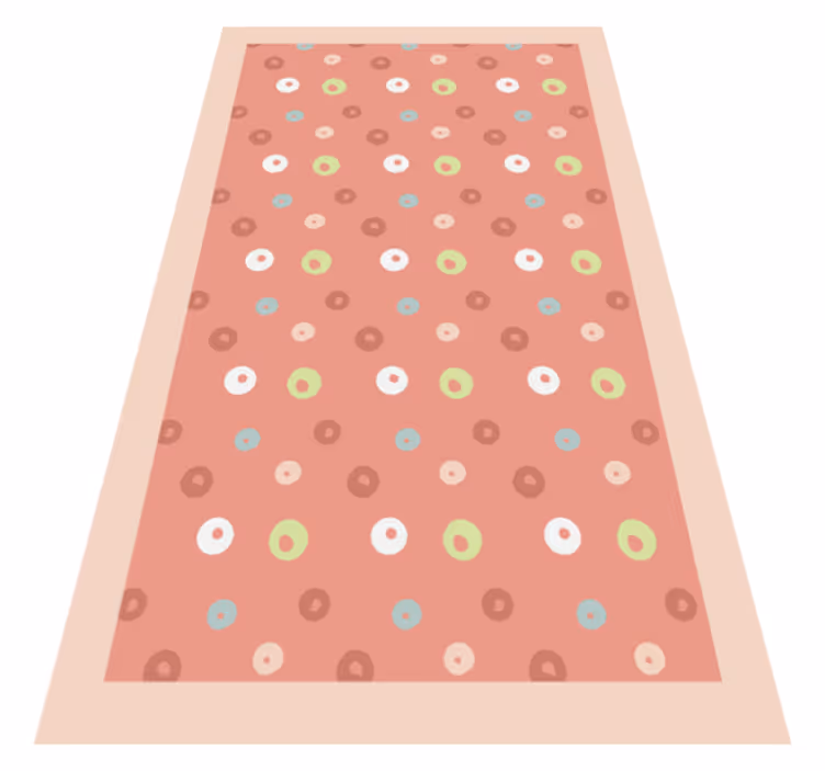 Abstract stippenpatroon vinyl tapijt woonkamer - TenStickers