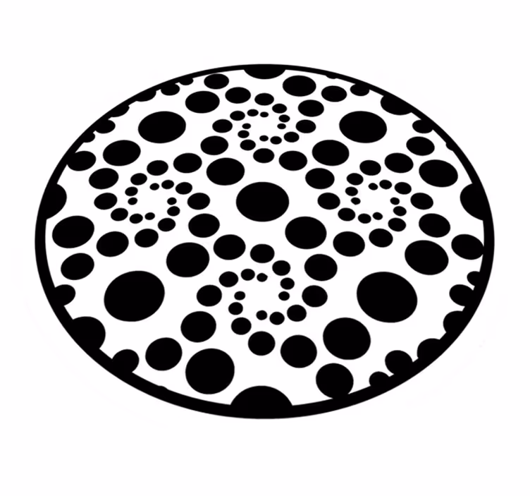 Cirkelvormig gestippeld patroon vinyl tapijt geometrisch - TenStickers