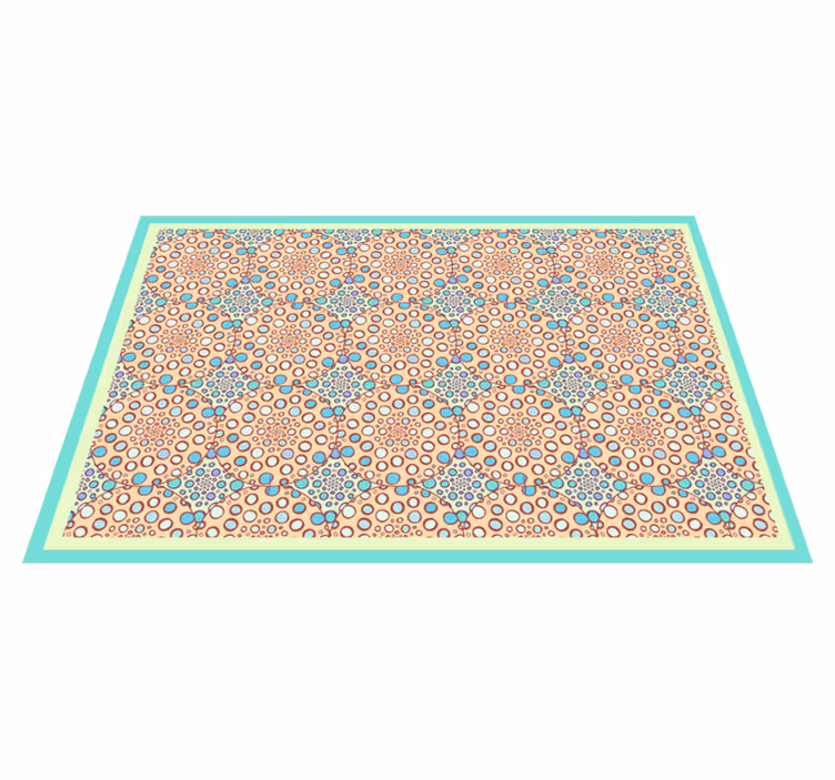 Sierlijke botanische print vinyl tapijt slaapkamer - TenStickers