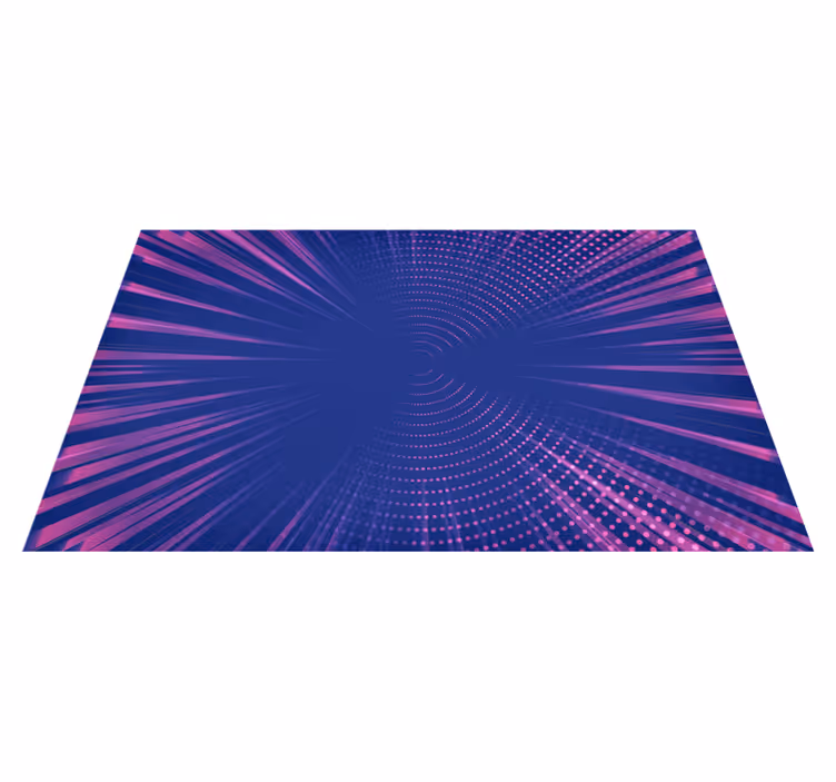 Optische uitstraling vinyl tapijt geometrisch - TenStickers