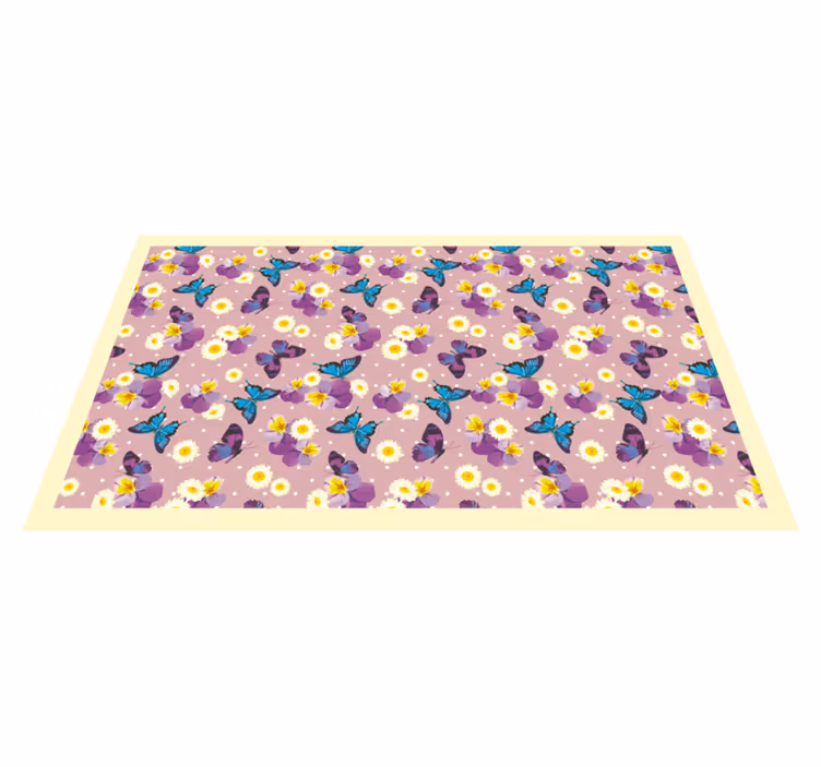 Vlindertuinarrangement vinyl tapijt meer kinderen - TenStickers