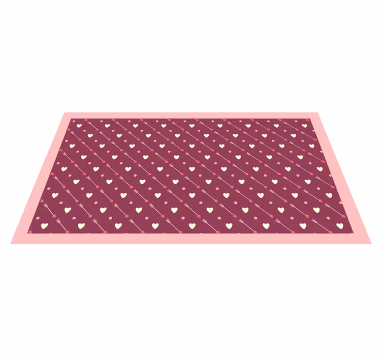 Diagonaal hartpatroon vinyl tapijt meer kinderen - TenStickers