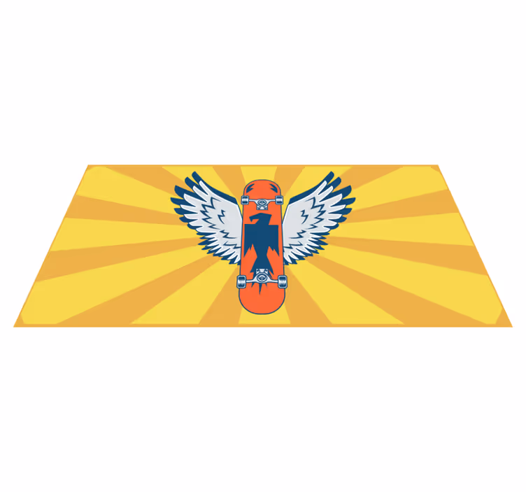 Skateboardvleugels decor vinyl tapijt meer kinderen - TenStickers