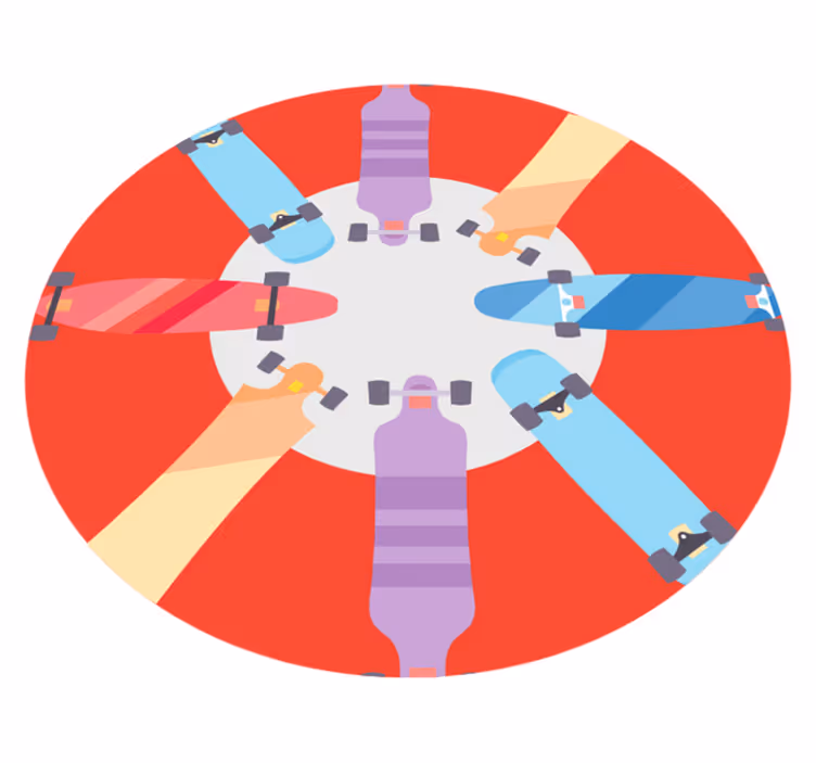 Circulair bordspel vinyl tapijt spel - TenStickers