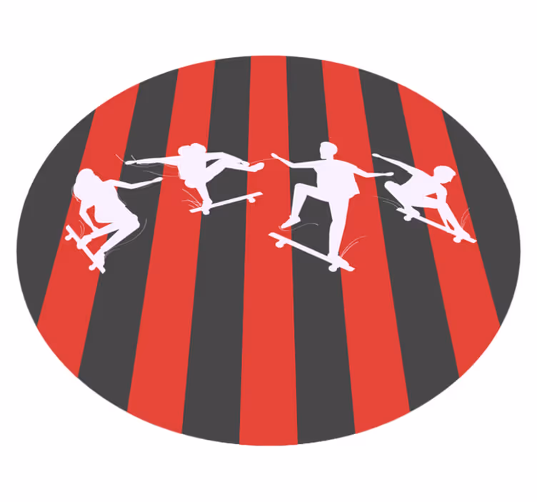 Schermende silhouetten vinyl tapijt spel - TenStickers