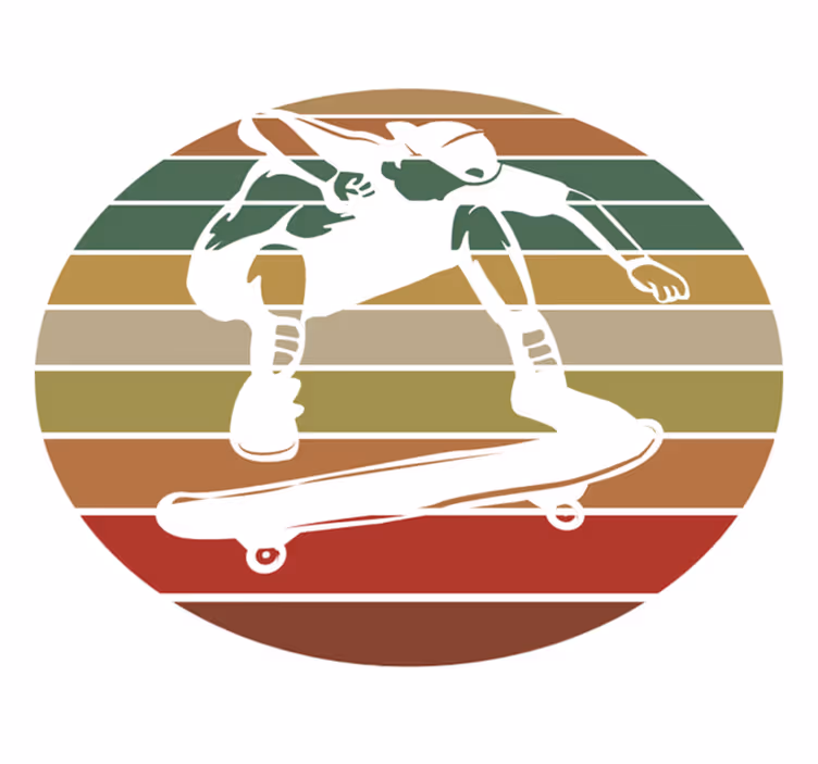 Silhouet van een schaatser vinyl tapijt tiener - TenStickers