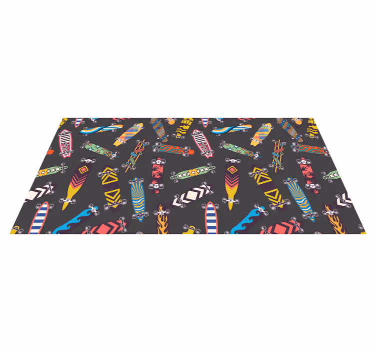 Skateboard patronen vinyl tapijt spel - TenStickers