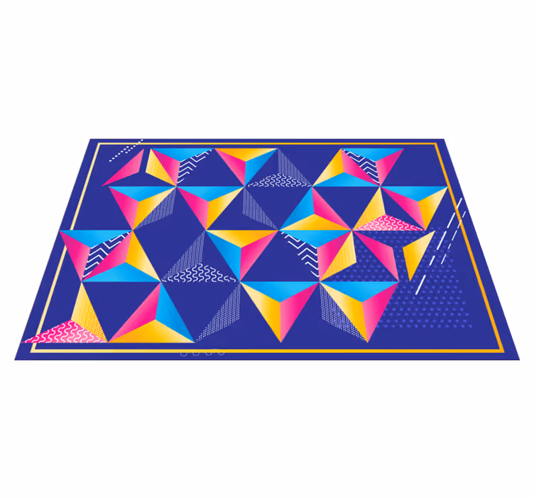 Kleurrijke vormen levendigheid vinyl tapijt geometrisch - TenStickers