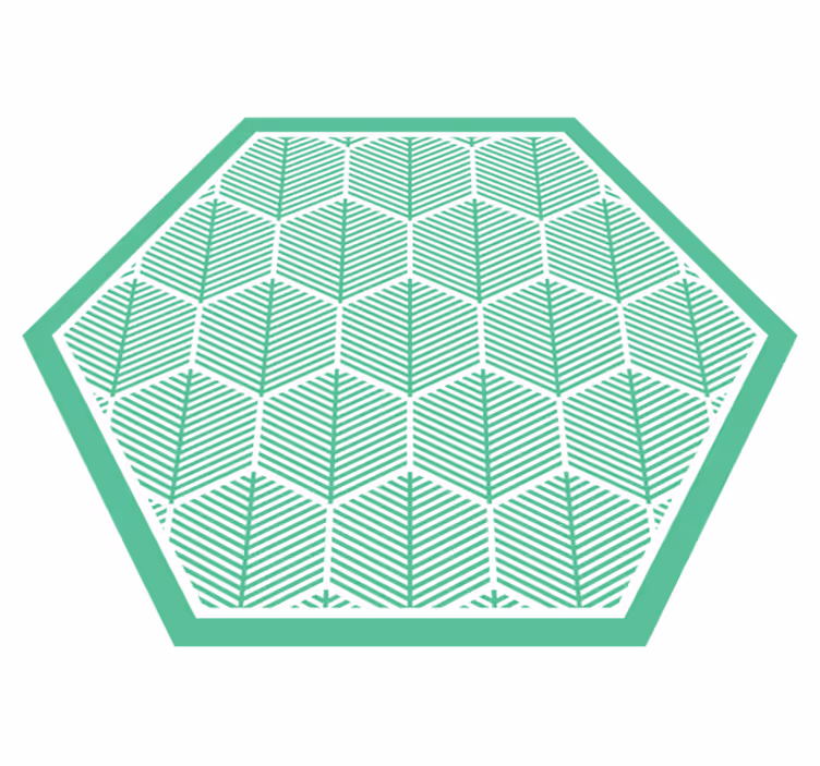 Botanische geometrie vinyl tapijt bloemen en planten - TenStickers