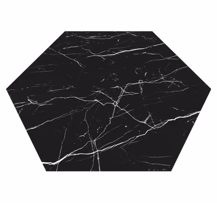 Marmeren vinyl tapijt hexagon marmer - TenStickers