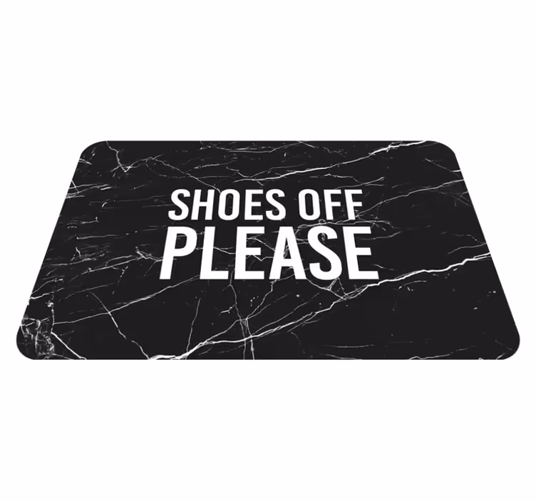 Schoenen uit de entree marmeren vinyl tapijt - TenStickers