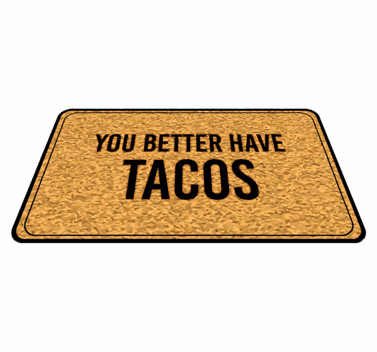 Welkomstbericht voor taco's vinyl tapijt zinnen en teksten - TenStickers