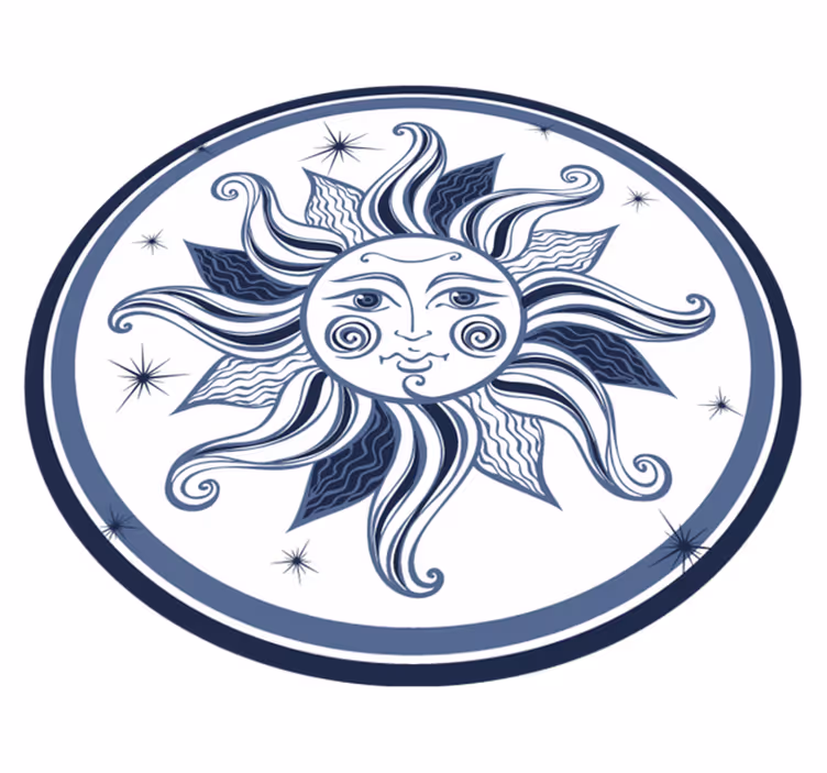 Hemels zonnepatroon vinyl tapijt tiener - TenStickers