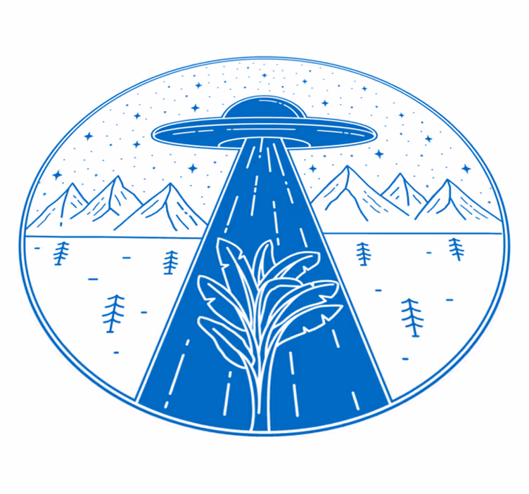 Ufo avontuur vinyl tapijt meer kinderen - TenStickers