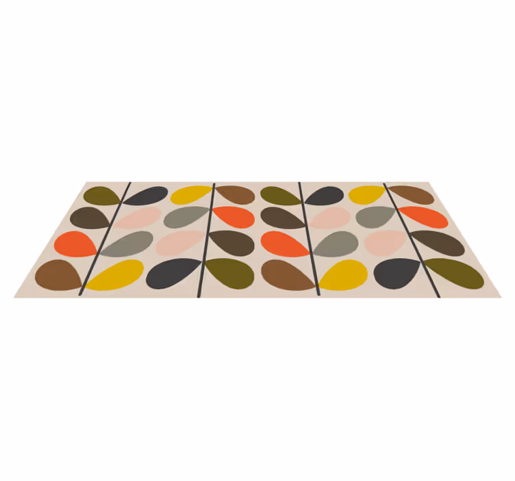 Kleurrijke bolpatronen vinyl tapijt geometrisch - TenStickers