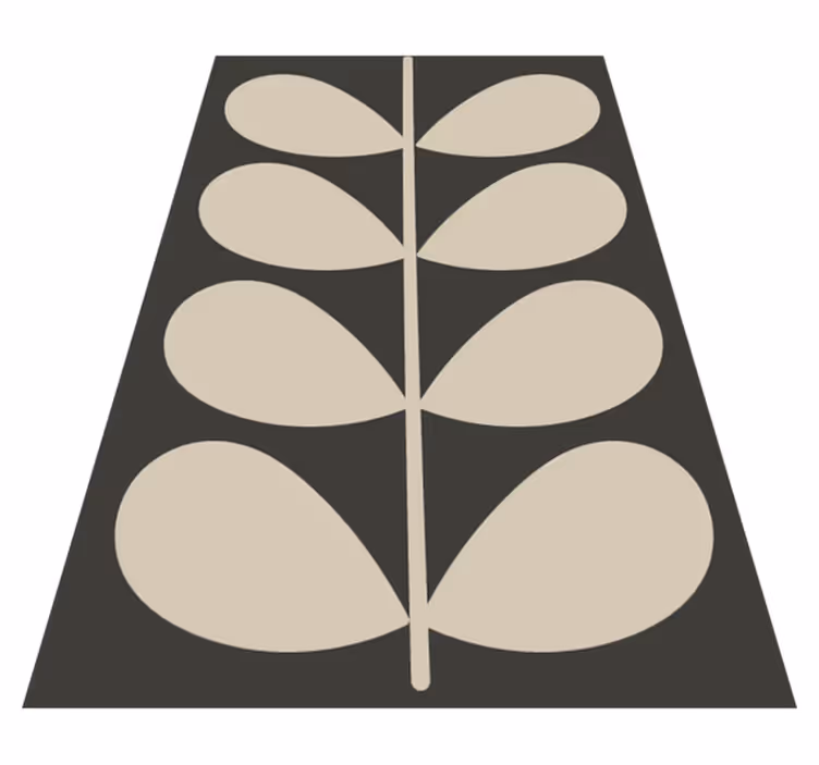 Planten geïnspireerd vinyl tapijt minimalistisch - TenStickers