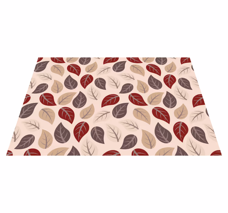Vinyl tapijt Bloemen en planten Herfstblad patroon - TenStickers
