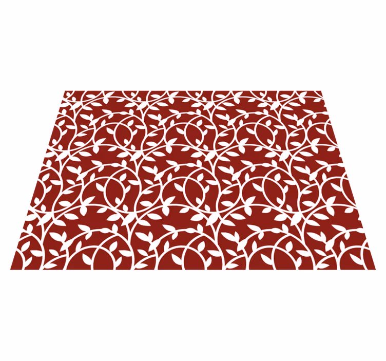 Elegante inspiratie vinyl tapijt bloemen en planten - TenStickers